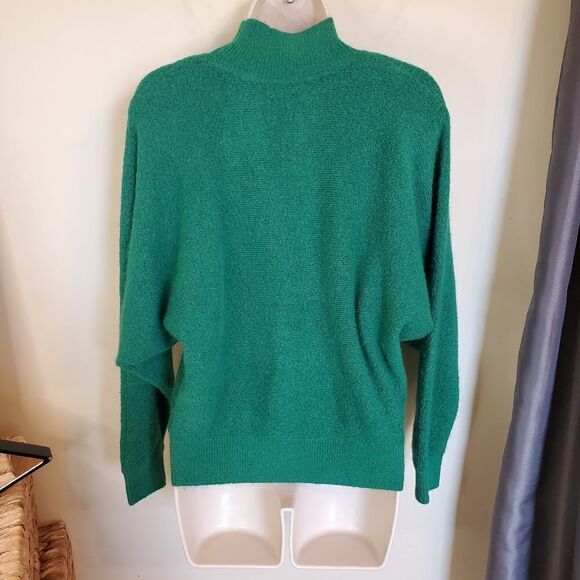 Green Wool Blend Oversized Slouch Sweater - Picture 6 of 16